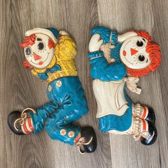 Vintage Raggedy Ann & Andy Wall Hangings Bob Merrill Plaque 1977 Dart Inc 70s - Picture 14 of 16
